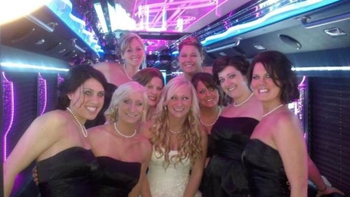 Happy customers enjoying luxury limousine service from cargoroute.pro in a memorable experience.